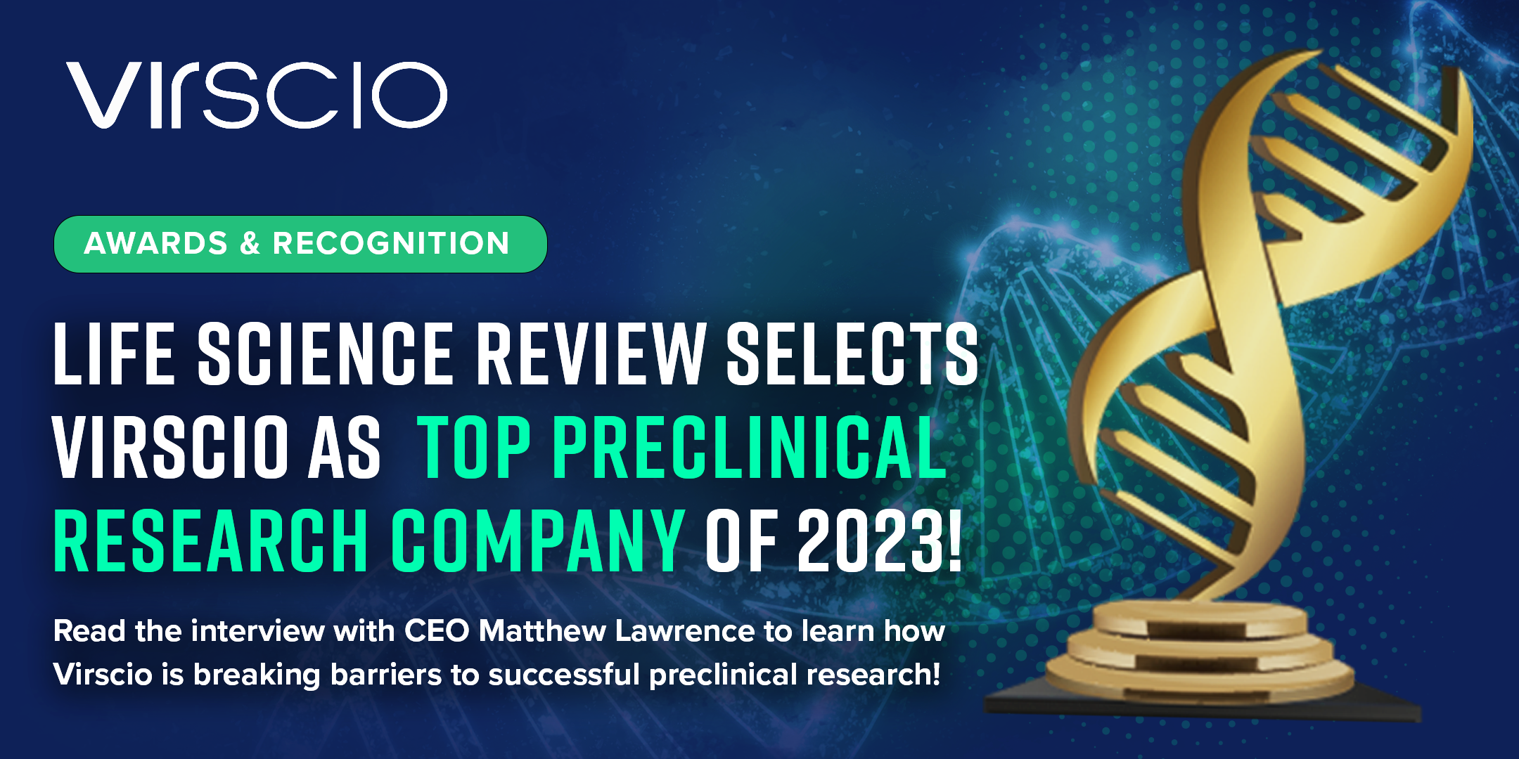 Life Sciences Review names Virscio as Top Preclinical Research Company